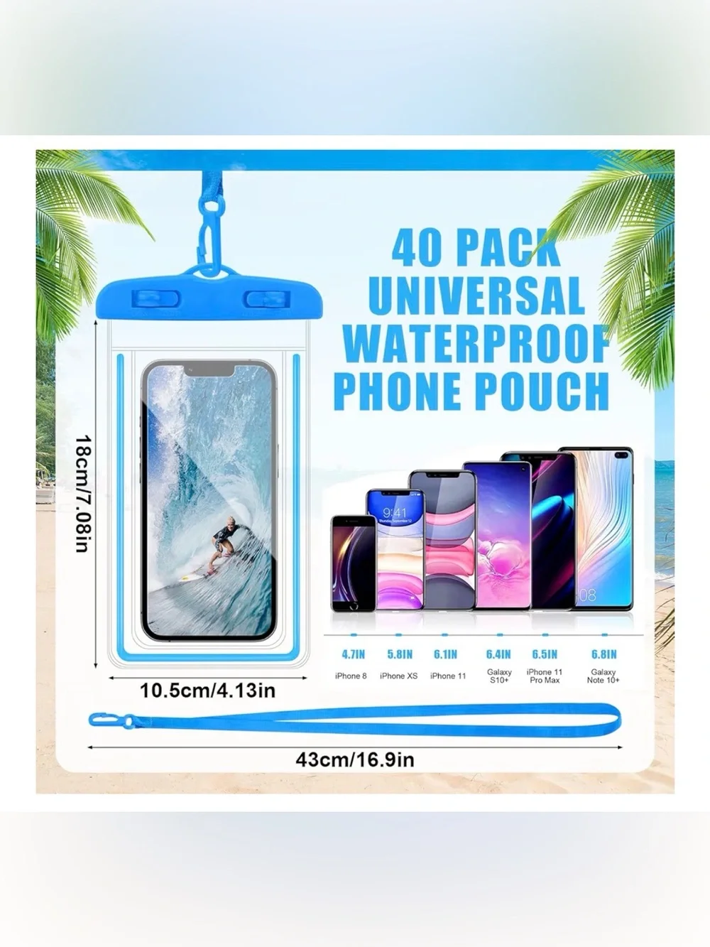 Universal Waterproof Phone Pouch - Neon Green